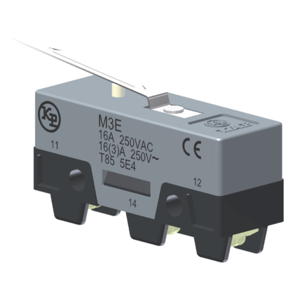 Microrutor Básico 16A, 1Na+1Nf, Alavanca Flexível, Terminal Parafuso Com Arruela Autorretrátil M3E Kap