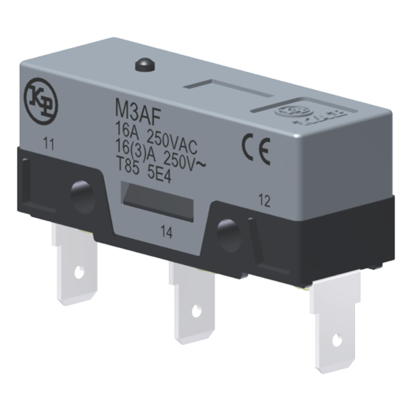 Microrutor Básico 16A, 1Na+1Nf, Pino, Terminal Faston 6,3X0,8Mm M3AF Kap
