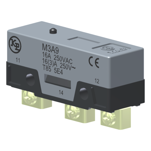 Microrutor Básico 16A, 1Na+1Nf, Pino, Terminal Parafuso Frontal Com Prensa-Fio M3A9 Kap