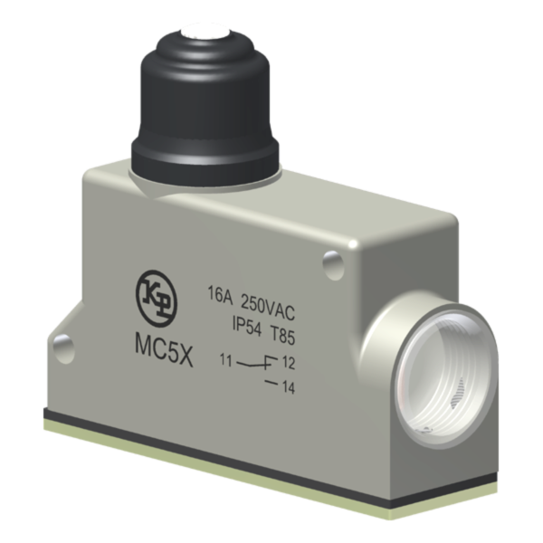 Microrutor Básico Protegido 16A, 1Na+1Nf, Fixação Lateral Ø 5,0, Botão Protegido, Terminal Parafuso Com Arruela Autorret MC5X Kap