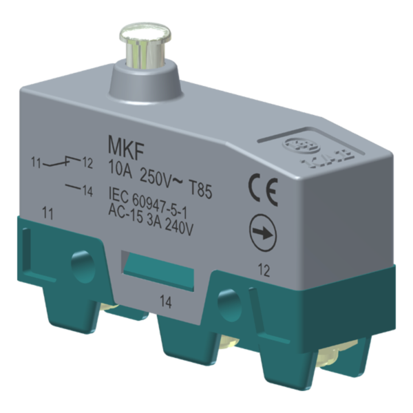 Microrutor Básico Ruptura Positiva Contato Na+Nf Atuador Botão Terminal Parafuso MKF Kap