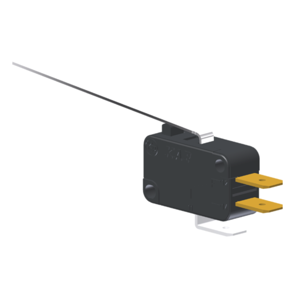 Microrutor Miniatura 10A, 1Na+1Nf, Alavanca Extra Longa, Terminal Faston 6,3X0,8Mm MV5G7FA1 Kap