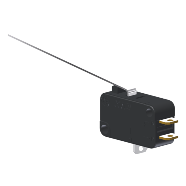 Microrutor Miniatura 10A, 1Na+1Nf, Alavanca Extra Longa, Terminal Solda MV5G8IC1 Kap