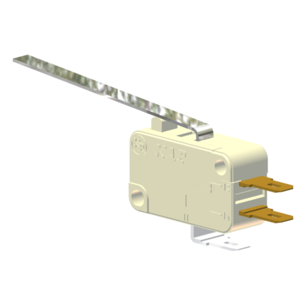 Microrutor Miniatura 10A, 1Na+1Nf, Alavanca Longa, Terminal Faston 4,8X0,5Mm MV51G5CA1 Kap