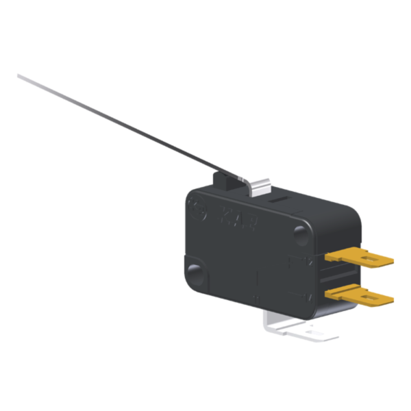 Microrutor Miniatura 10A, 1Na+1Nf, Alavanca Longa, Terminal Faston 4,8X0,5Mm MV5G6CA1 Kap