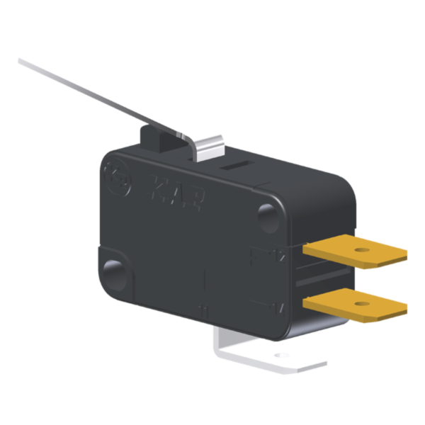 Microrutor Miniatura 10A, 1Na+1Nf, Alavanca, Terminal Faston 6,3X0,8Mm MV5G4FA1 Kap