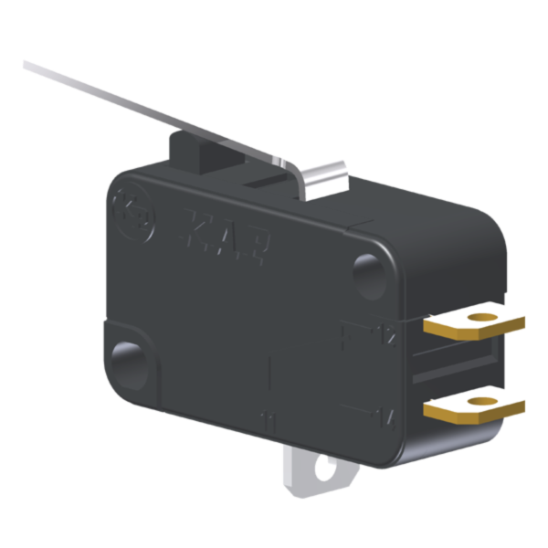 Microrutor Miniatura 10A, 1Na+1Nf, Alavanca, Terminal Solda MV5G3IC1 Kap