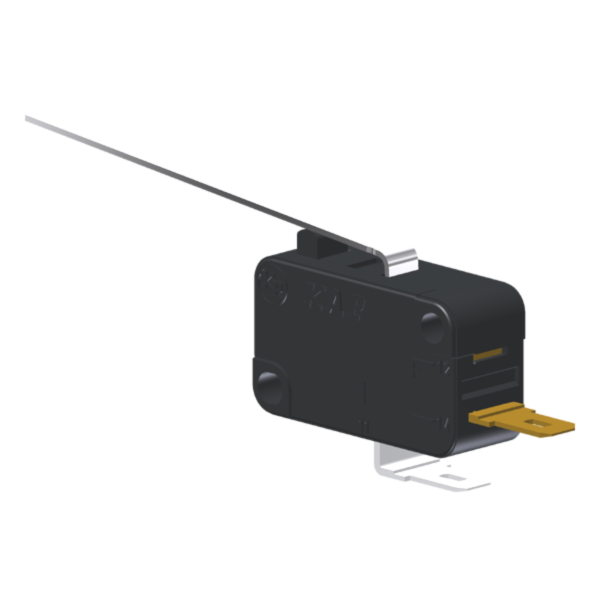 Microrutor Miniatura 10A, 1Na, Alavanca Longa, Terminal Faston 4,8X0,5Mm MV5G5AA1 Kap