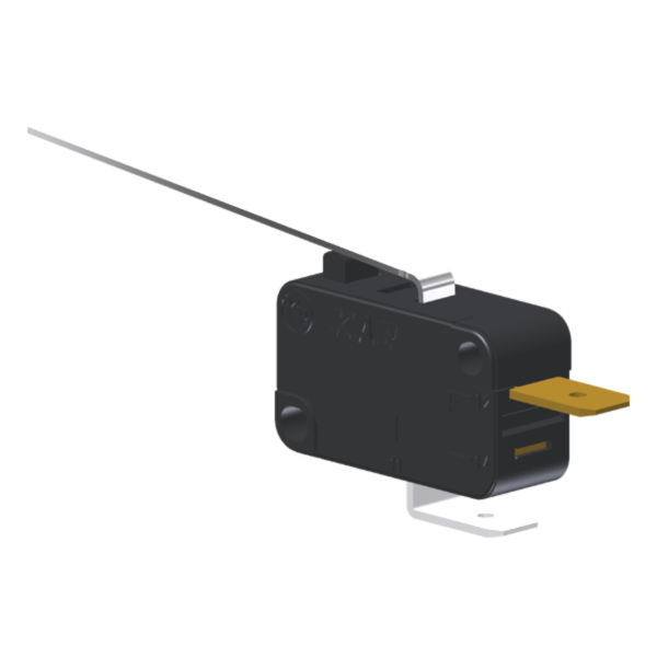 Microrutor Miniatura 10A, 1Nf, Alavanca Longa, Terminal Faston 6,3X0,8Mm MV5G5EA1 Kap