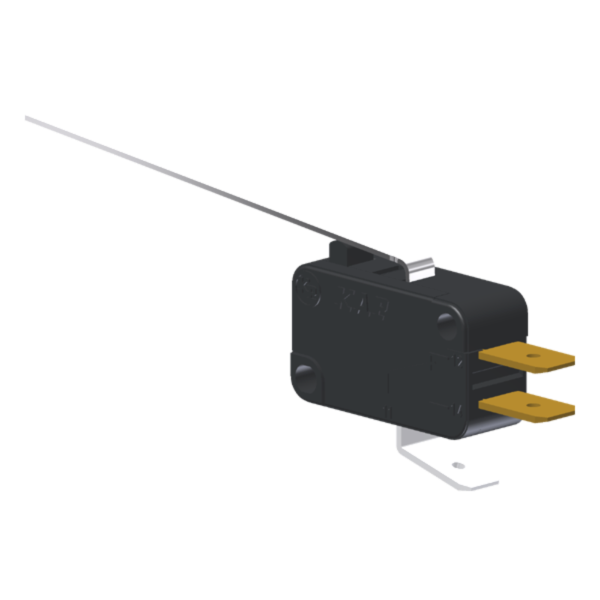 Microrutor Miniatura 15A, 1Na+1Nf, Alavanca Extra Longa, Terminal Faston 6,3X0,8Mm MV7G7FF1 Kap