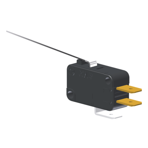 Microrutor Miniatura 15A, 1Na+1Nf, Alavanca Longa, Terminal Faston 6,3X0,8Mm MV7G6FA1 Kap