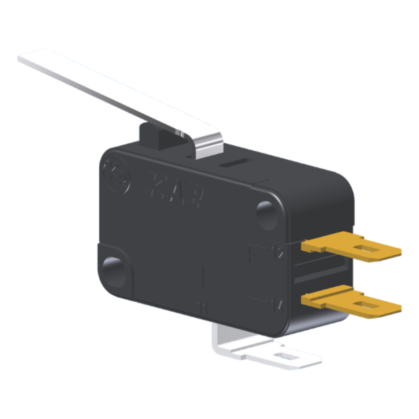 Microrutor Miniatura 15A, 1Na+1Nf, Alavanca, Terminal Faston 4,8X0,5Mm MV7G4CA1 Kap