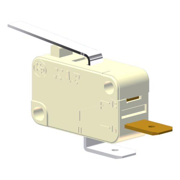 Microrutor Miniatura 15A, 1Na+1Nf, Alavanca, Terminal Faston 6,3X0,8Mm MV71G3DA1 Kap