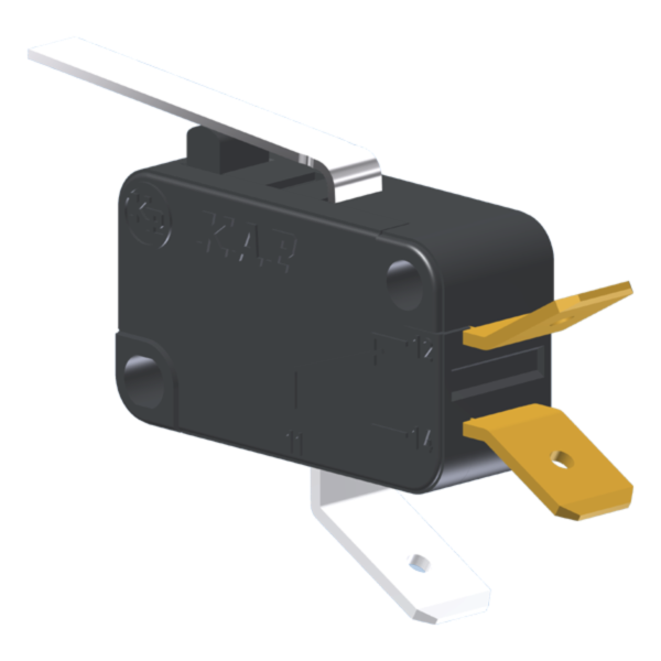 Microrutor Miniatura 15A, 1Na+1Nf, Alavanca, Terminal Faston 6,3X0,8Mm MV7G3FB1 Kap