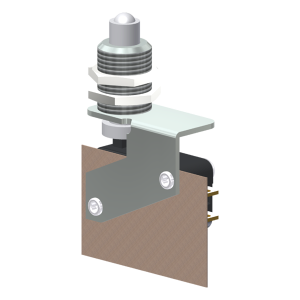 Microrutor Miniatura 15A, 1Na+1Nf, Botão Para Painel, Terminal Solda MV7CIC1 Kap