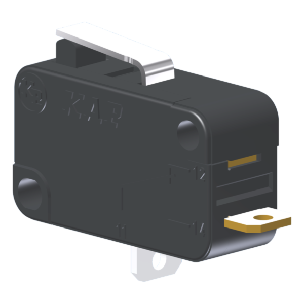 Microrutor Miniatura 15A, 1Na, Alavanca Curta, Terminal Solda MV7G1GC1 Kap