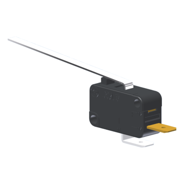 Microrutor Miniatura 15A, 1Na, Alavanca Extra Longa, Terminal Faston 6,3X0,8Mm MV7G7DA1 Kap