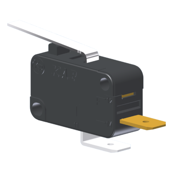 Microrutor Miniatura 15A, 1Na, Alavanca, Terminal Faston 6,3X0,8Mm MV7G3DA1 Kap