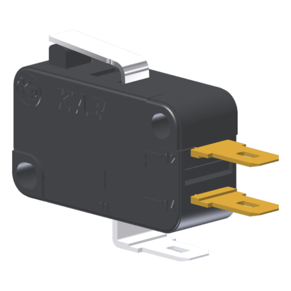 Microrutor Miniatura 5A, 1Na+1Nf, Alavanca Curta, Terminal Faston 4,8X0,5Mm MV3G1CA1 Kap