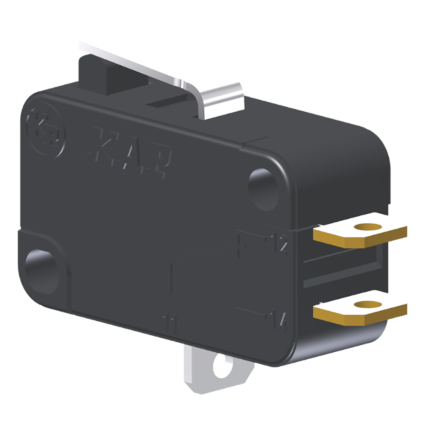 Microrutor Miniatura 5A, 1Na+1Nf, Alavanca Curta, Terminal Solda MV3G1IC1 Kap