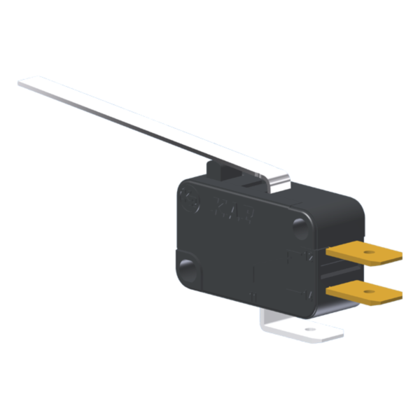 Microrutor Miniatura 5A, 1Na+1Nf, Alavanca Longa, Terminal Faston 6,3X0,8Mm MV3G5FA1 Kap