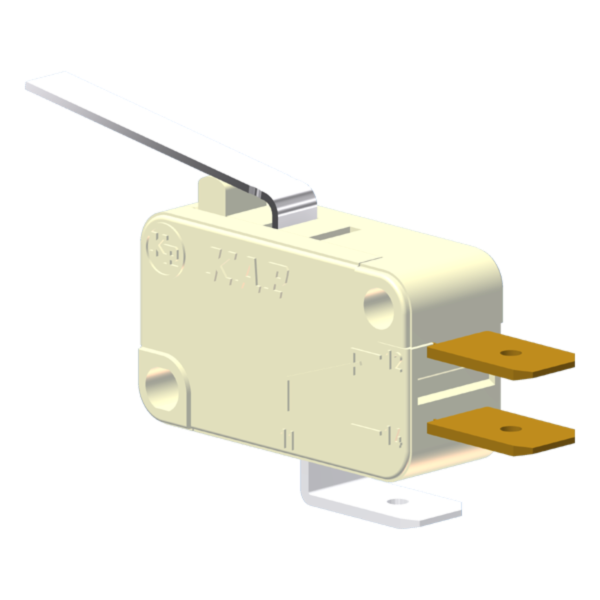 Microrutor Miniatura 5A, 1Na+1Nf, Alavanca, Terminal Faston 6,3X0,8Mm MV31G4FA1 Kap