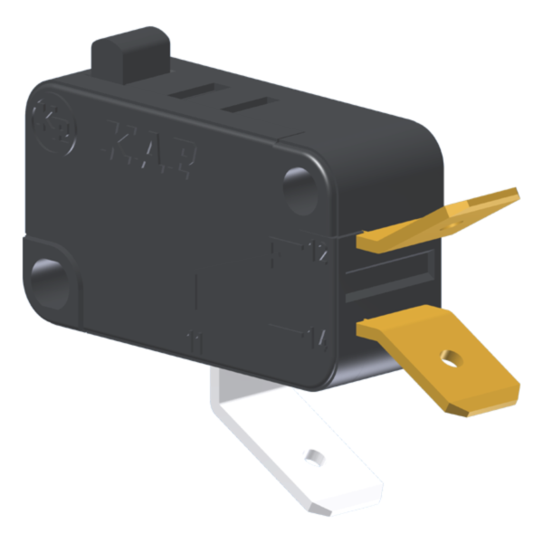 Microrutor Miniatura 5A, 1Na+1Nf, Pino, Terminal Faston 6,3X0,8Mm MV3AFB1 Kap