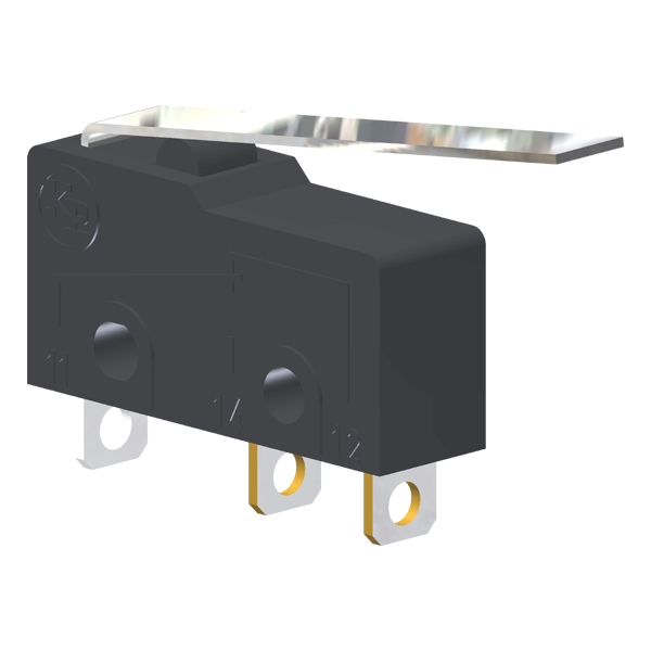 Microrutor Subminiatura 5A, 1Na+1Nf, Alavanca Flexível, Terminal Solda MM1E3NS Kap