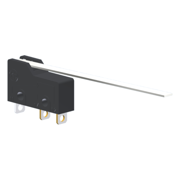Microrutor Subminiatura 5A, 1Na+1Nf, Alavanca Rígida Longa, Terminal Solda MM1G5NS Kap