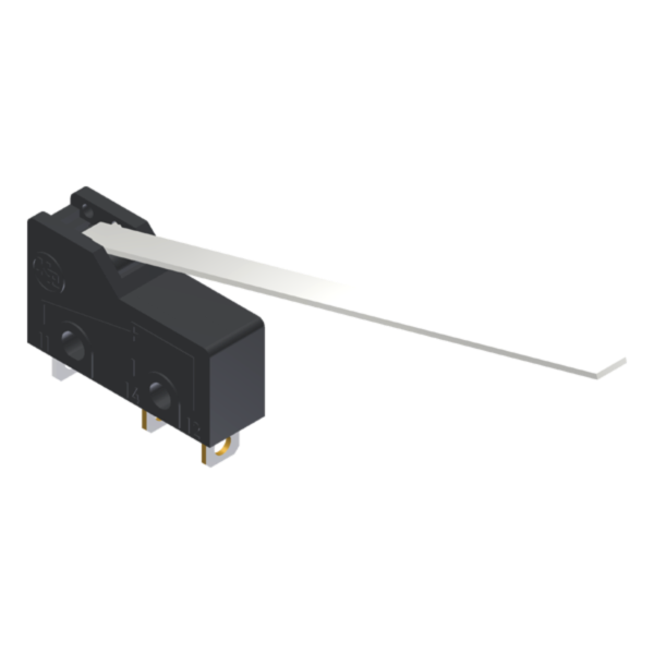 Microrutor Subminiatura 5A, 1Na+1Nf, Alavanca Rígida Longa, Terminal Solda MM1G6NS Kap