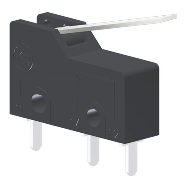 Microrutor Subminiatura 5A, 1Na+1Nf, Alavanca Rígida, Terminal Circuito Impresso MM1G4NI Kap