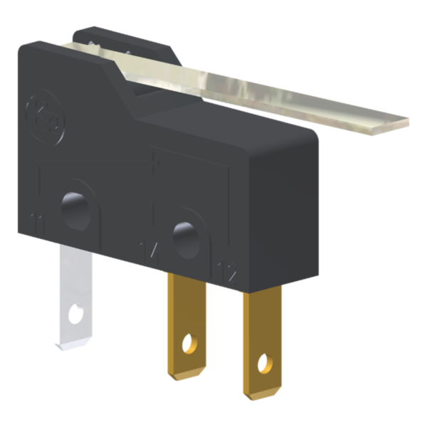 Microrutor Subminiatura 5A, 1Na+1Nf, Alavanca Rígida, Terminal Faston 2,8X0,5Mm MM2G3NF Kap