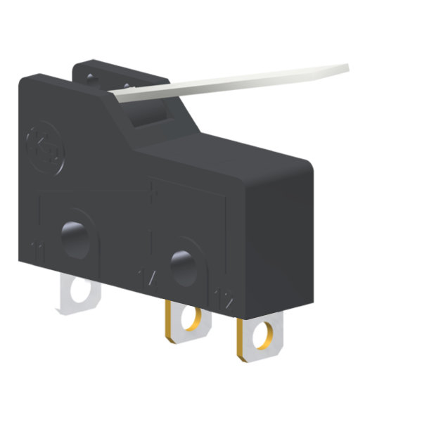 Microrutor Subminiatura 5A, 1Na+1Nf, Alavanca Rígida, Terminal Solda MM1G4ES Kap