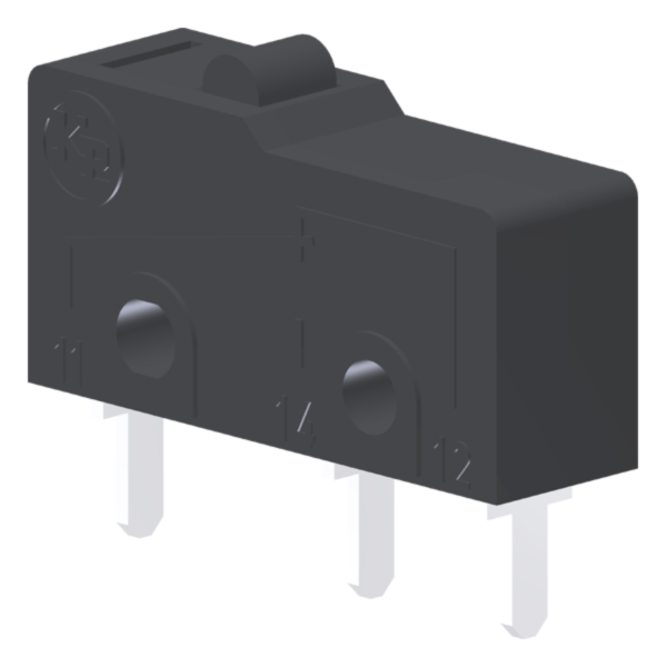 Microrutor Subminiatura 5A, 1Na+1Nf, Pino, Terminal Circuito Impresso MM1AEI Kap