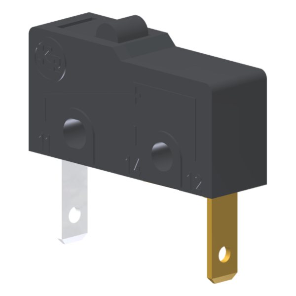 Microrutor Subminiatura 5A, 1Nf, Pino, Terminal Faston 2,8X0,5Mm MM1AN2F Kap