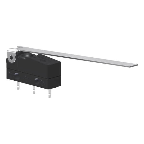 Microrutor Subminiatura Protegido 10A Contato Na+Nf Alavanca Flexível Curta Terminal Circuito Impresso MMP1E5NI Kap