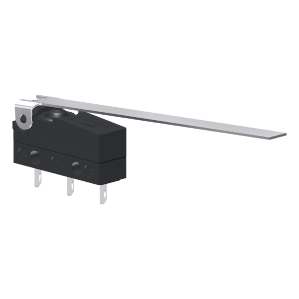 Microrutor Subminiatura Protegido 10A Contato Na+Nf Alavanca Flexível Longa Terminal Solda MMP1E5NS Kap