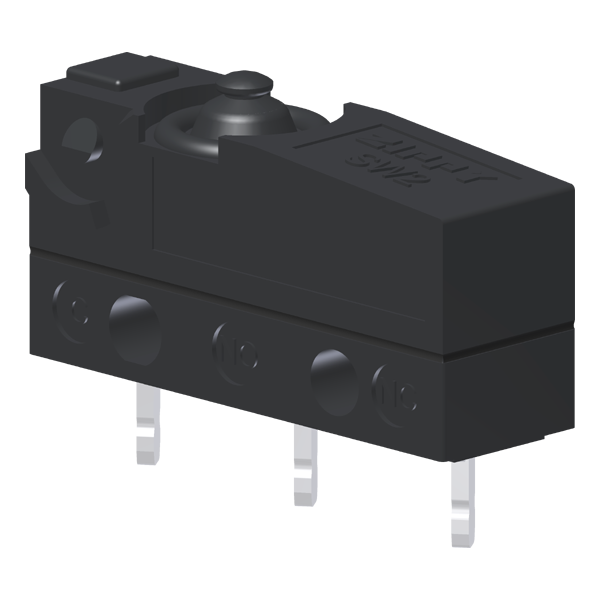 Microrutor Subminiatura Protegido 10A Contato Na+Nf Atuador Pino Terminal Circuito Impresso MMP1ANI Kap