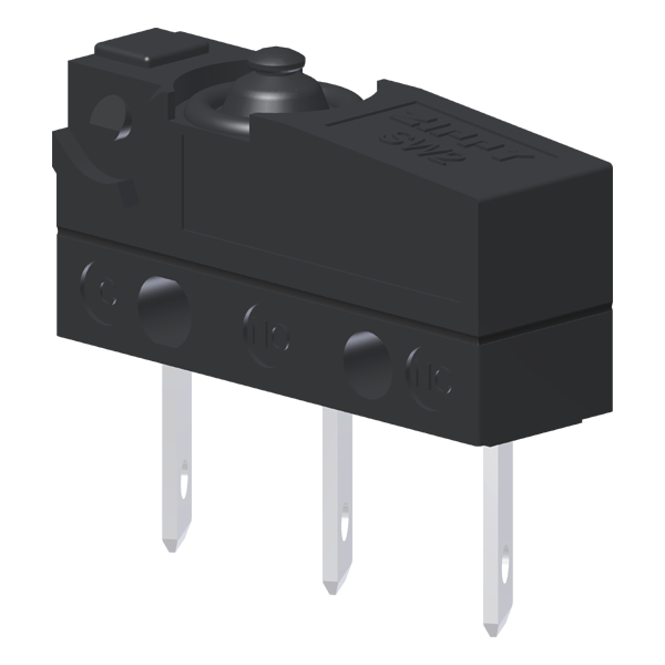 Microrutor Subminiatura Protegido 10A Contato Na+Nf Atuador Pino Terminal Faston MMP1ANF Kap
