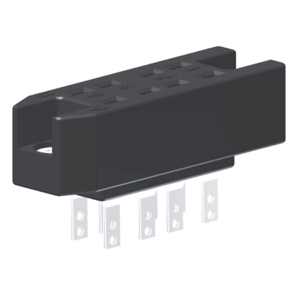 Contato Fêmea Din 41622 08 Polos Terminal Solda Prateado Furos De Fixação Ø3,5 PC08F Kap