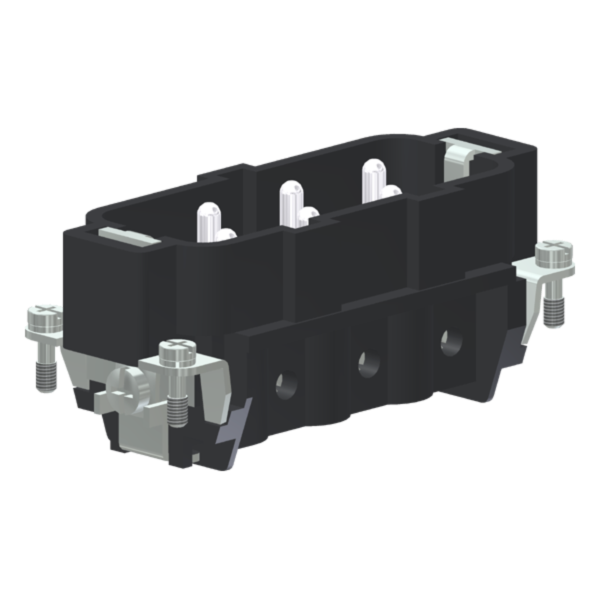 Contato Macho 6 Polos 35A + Contato Terra Terminal Parafuso PB635M Kap