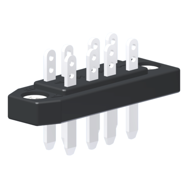 Contato Macho Din 41622 08 Polos Terminal Solda Pratedo Furos De Fixação Ø3,5 PC08M Kap