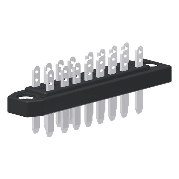 Contato Macho Din 41622 16 Polos Terminal Solda Pratedo Furos De Fixação Ø3,5 PC16M Kap