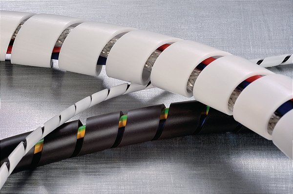 Organizador De Cabo Spiral Tube Polietileno Branco Spiral 1/2"-Pe-Wh Hellermann