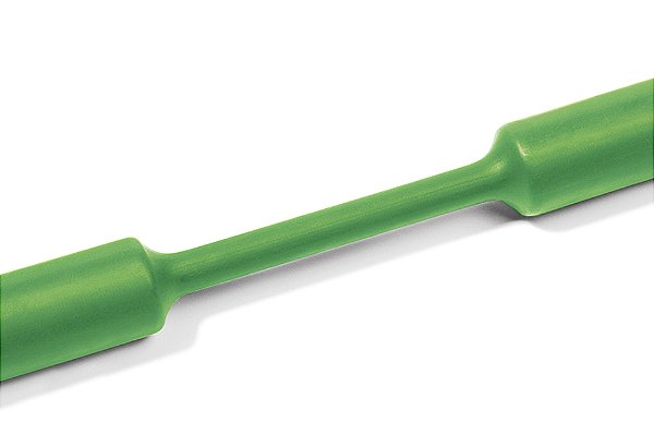 Tubo Termocontrátil 2:1 Sem Adesivo Poliolefina Reticulada Verde Tcn20-3,2/1,6-Po-X-Gn Hellermann