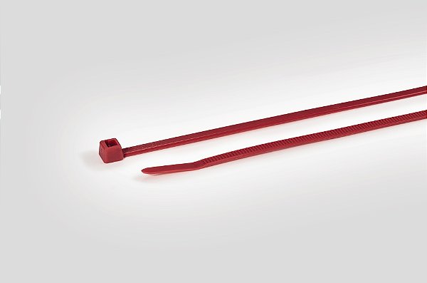 Abraçadeira Com Serrilhado Interno Comprimento 200Mm Largura 4,6Mm Poliamida Vermelho T50R-Pa66-Rd Hellermann
