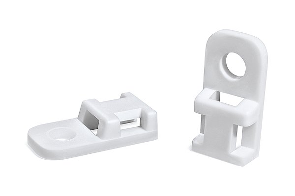 Clips Para Fixação Com Parafuso Altura 5,1Mm Largura 10,2Mm Poliamida Branco Ctam1-Pa66-Wh Hellermann