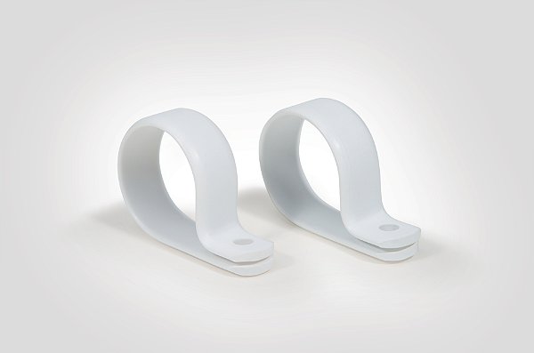 Fixador Por Parafuso Ou Rebite Largura 16,0Mm Policloreto De Vinila Branco P-17-Pvc-Wh Hellermann