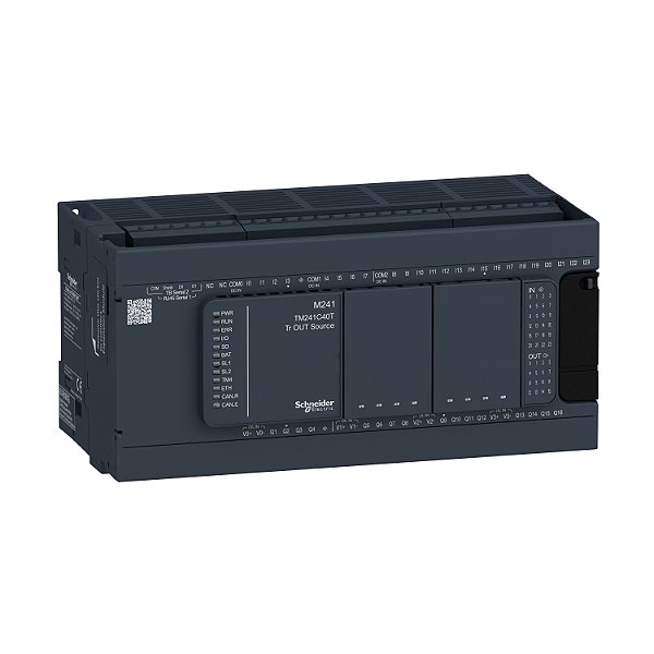 Controlador Lógico Programável - 24 Entradas / 16 Saídas Digitais - Saídas Source (Pnp) - Modbus Tcp - 24 Vdc TM241C40T SCHNEIDER