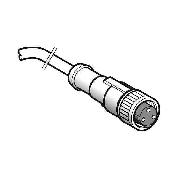 Cabo Com Conector 1/2 20Unf 3 Pinos Reto XZCP1865L10 SCHNEIDER